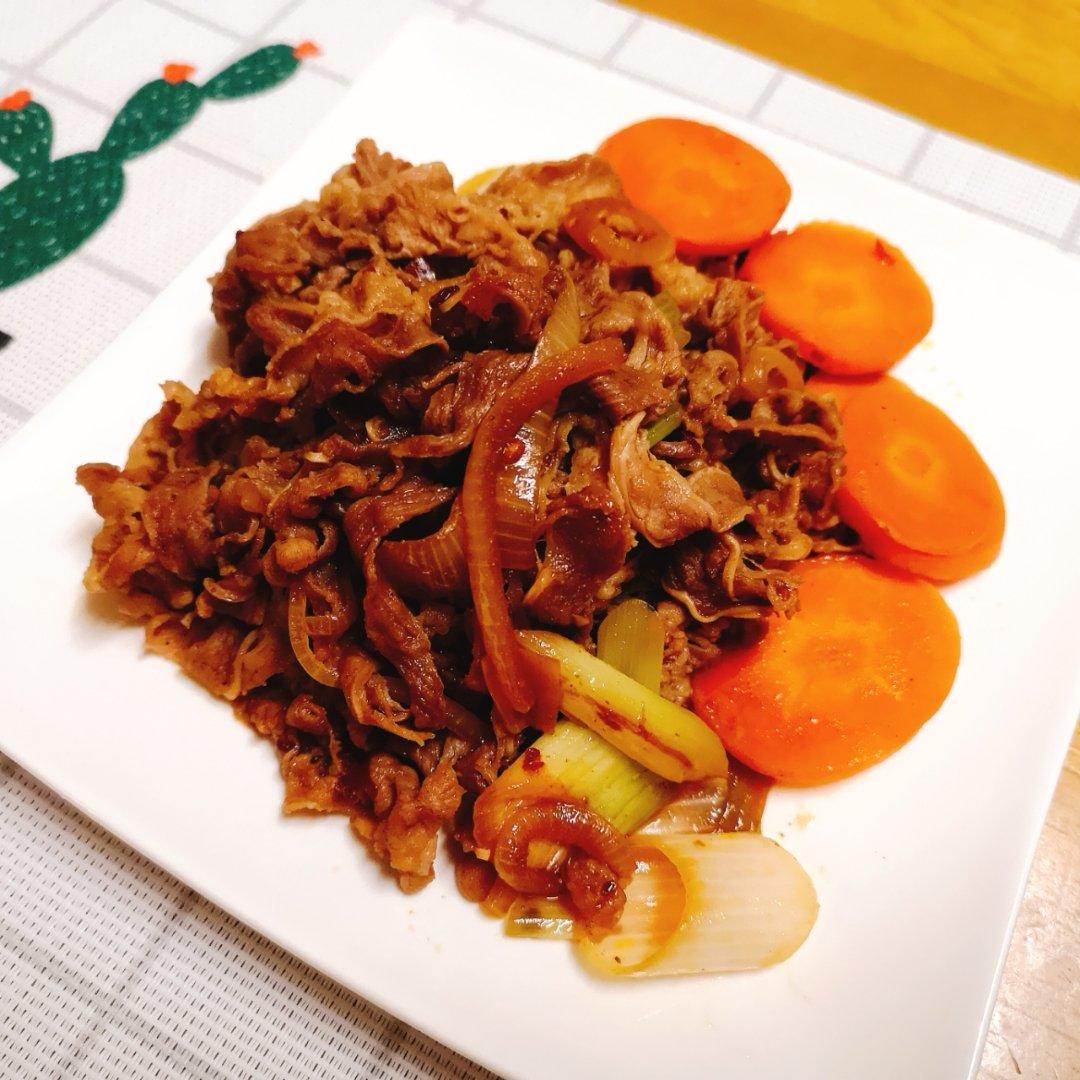 韩式葱爆肥牛 Korean Style Beef with Spring Onion