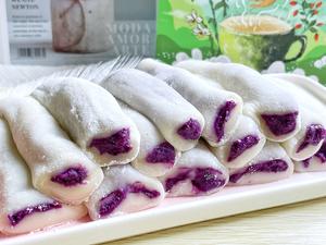无需烤箱‼️软糯拉丝‼️巨好吃的紫薯芋泥糯米凉糕‼️0️⃣失败甜品的做法 步骤16