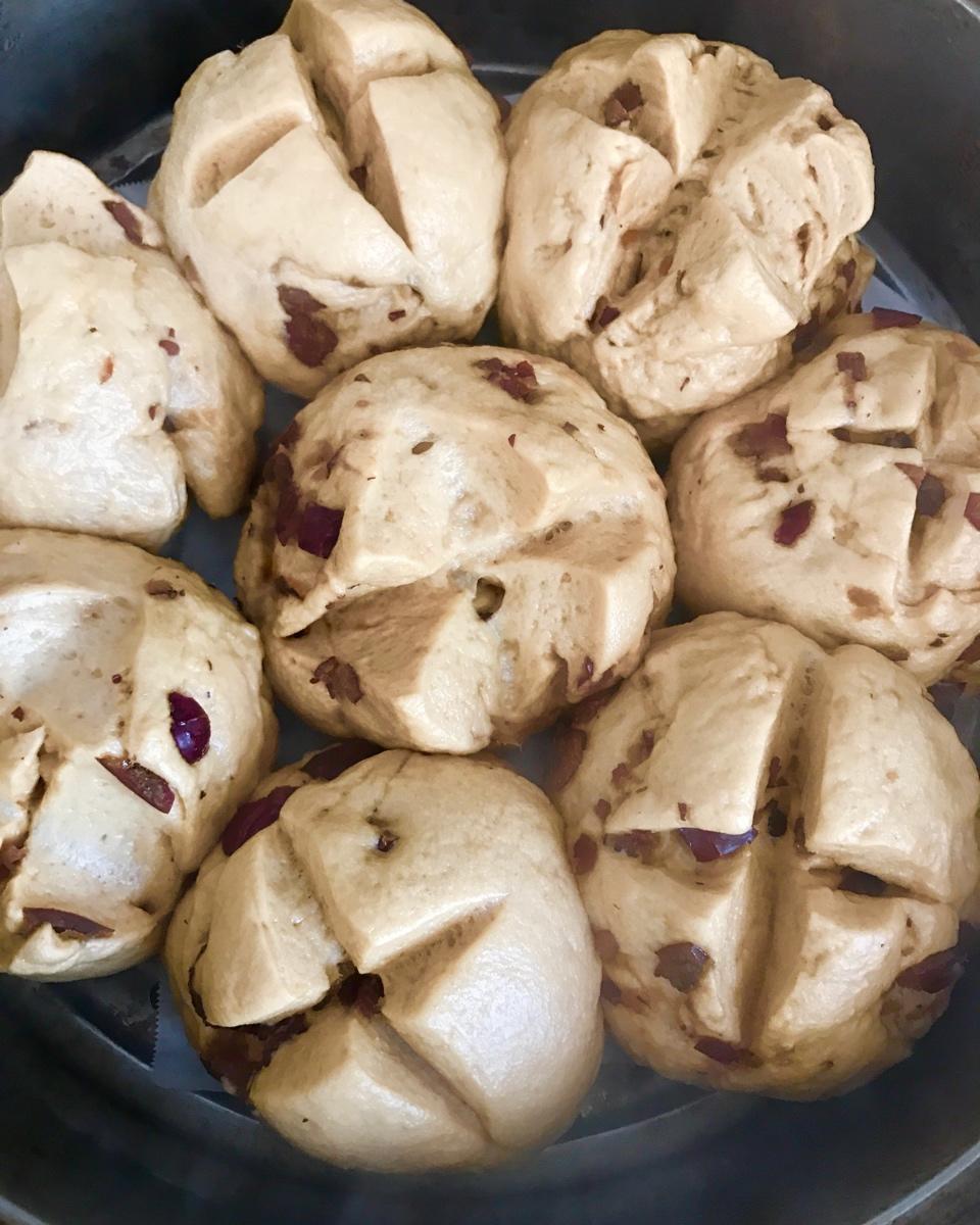 一次发酵红枣开花馒头