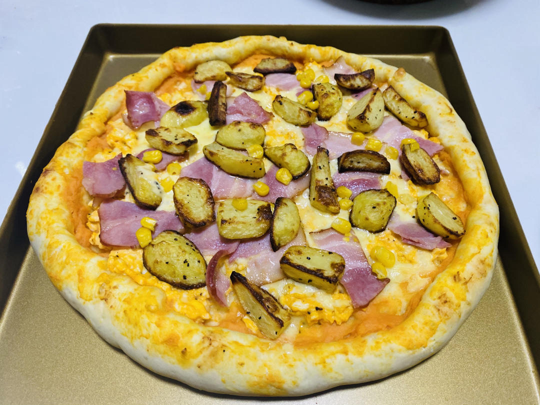 完美复刻达美乐！【土豆披萨】这么做口感太绝了！