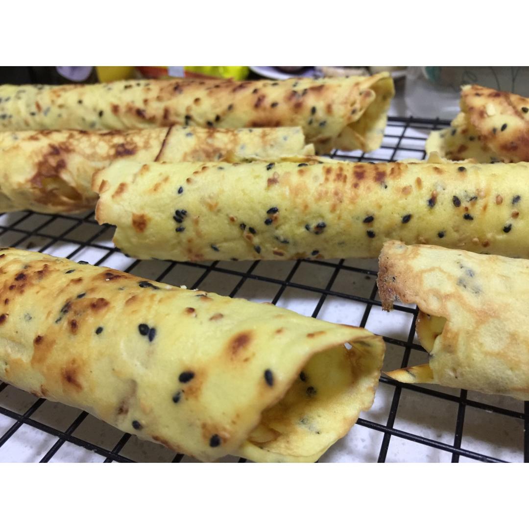 芝麻香酥蛋卷（视频食谱）