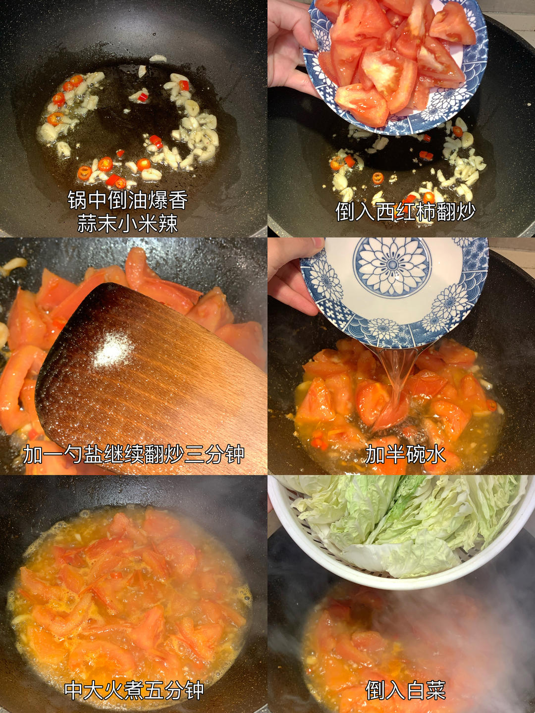 今日菜谱：番茄虾仁白菜的做法 步骤3