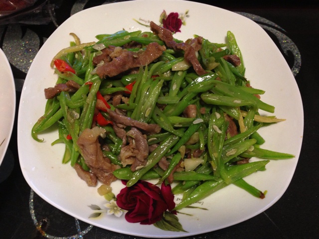 四季豆炒肉丝