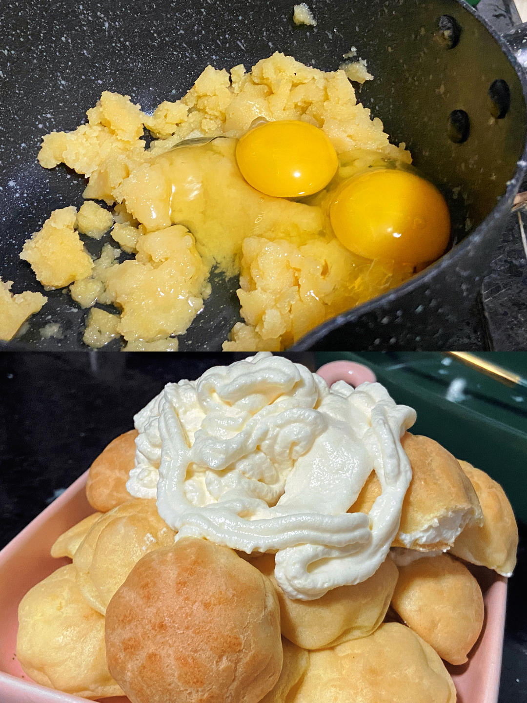 简单易成功的奶油小泡芙做法