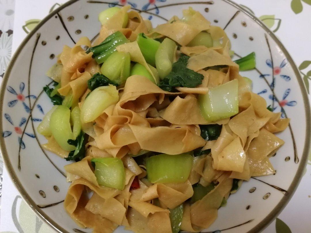 青菜炒豆皮
