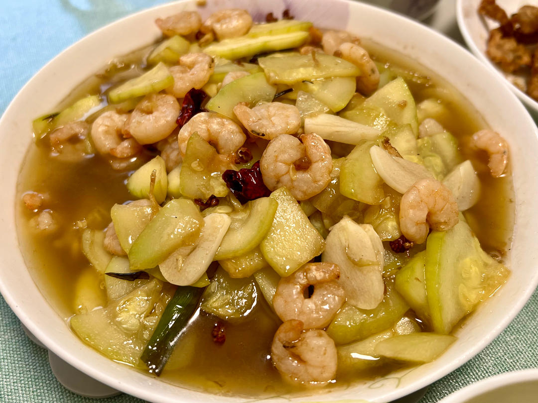 西葫芦炒虾仁