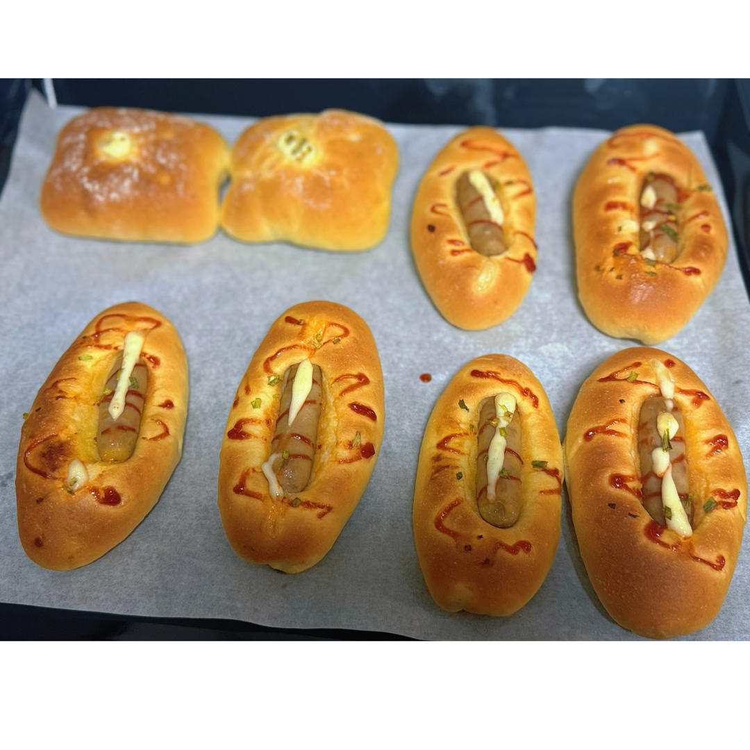 美味的香肠面包