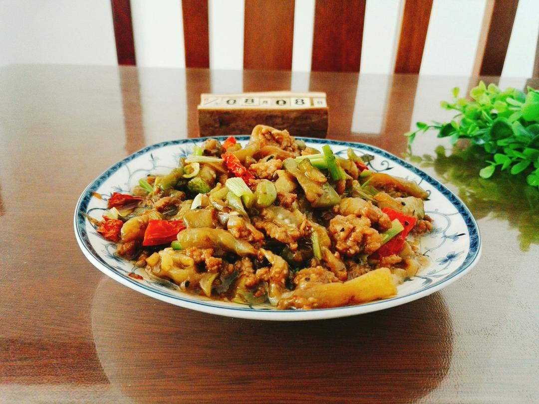 红烧肉沫茄子