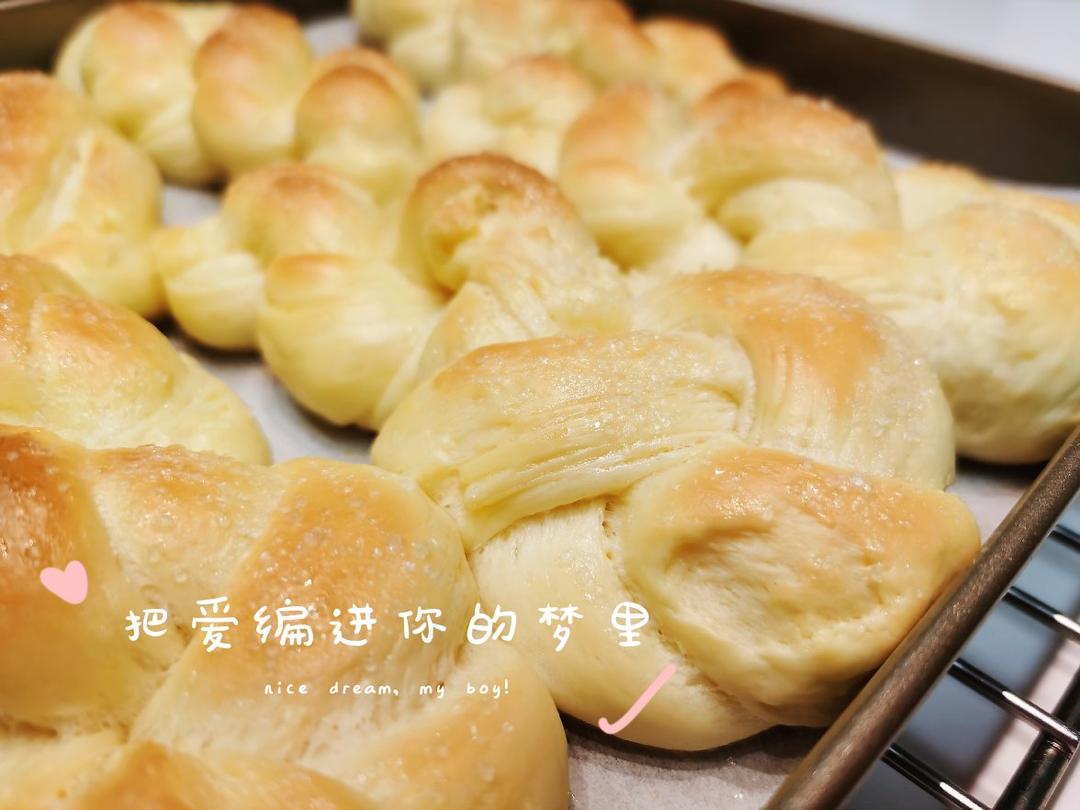 砂糖麻花面包（两股辫子）