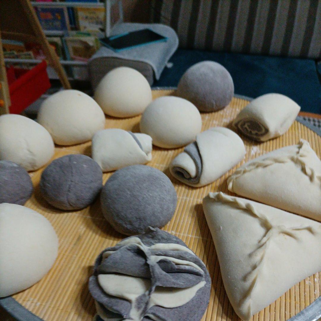 豆沙普通面粉双色刀切馒头