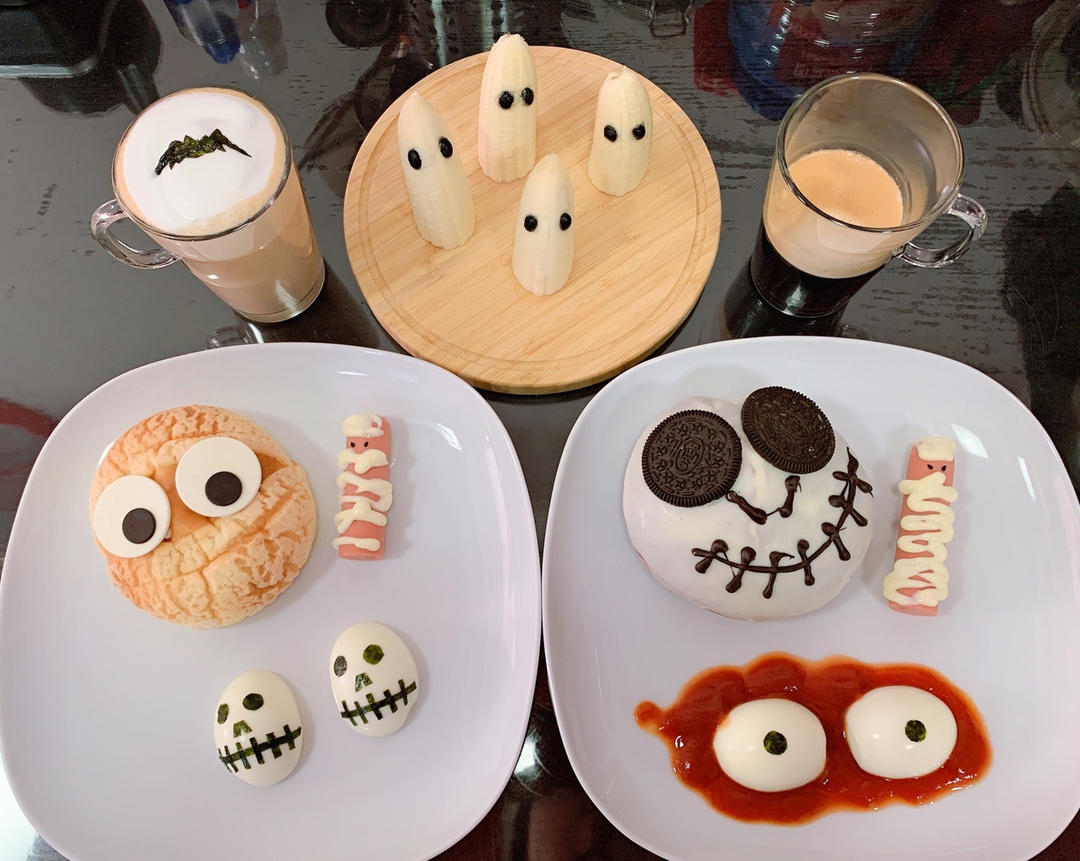 万圣节骷髅小小pizza