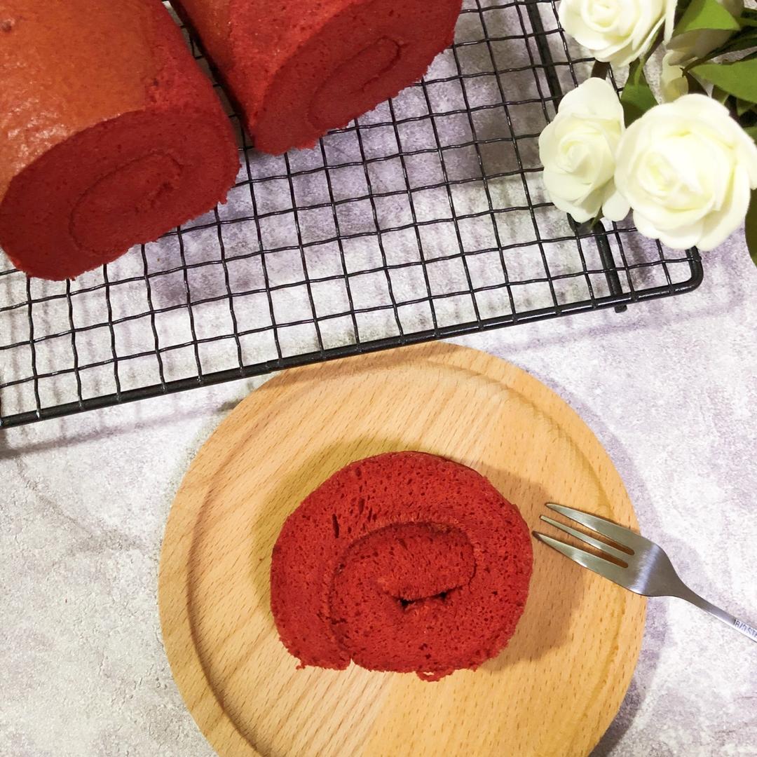 红丝绒蛋糕卷（完美毛巾底）