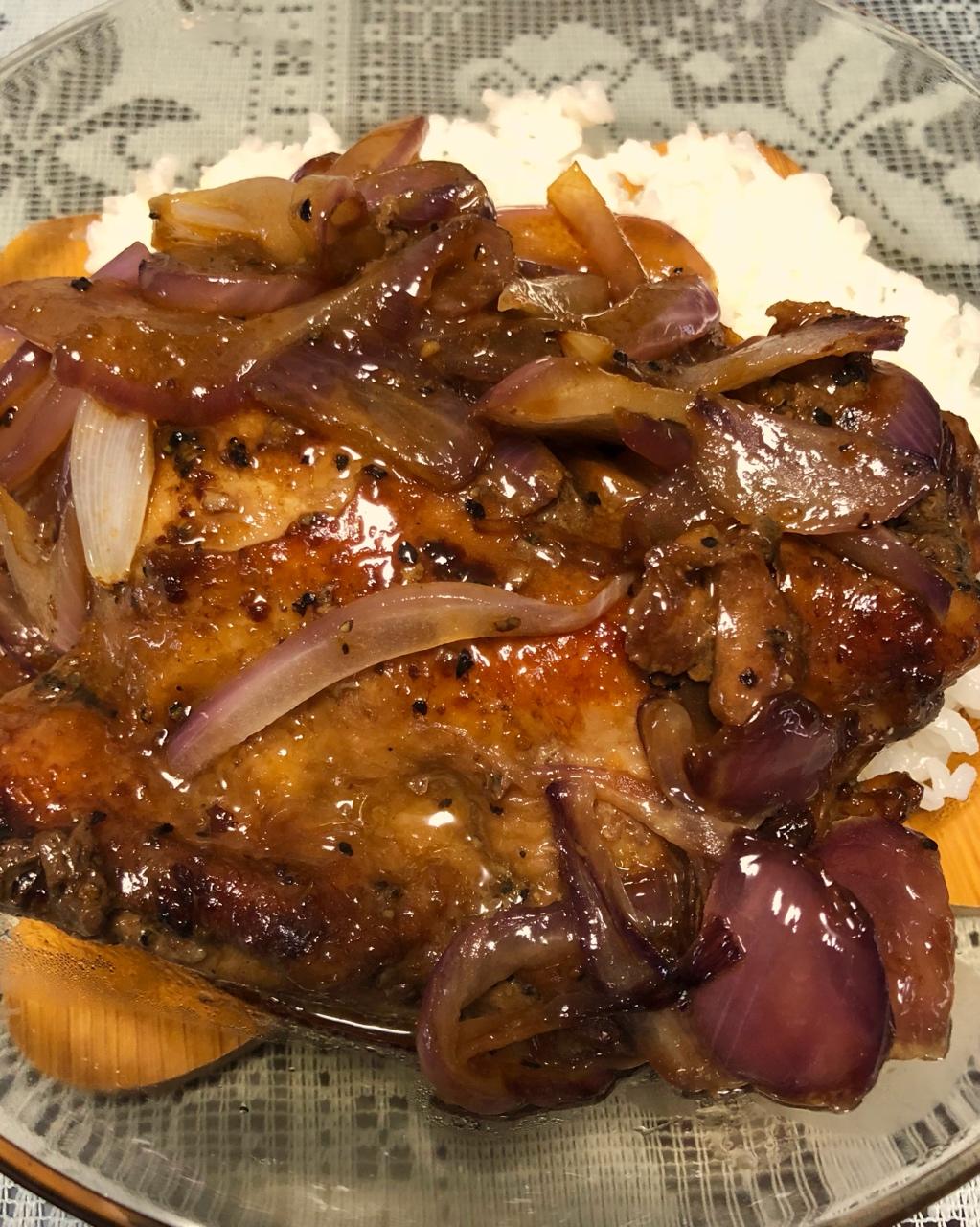 黑椒鸡腿饭