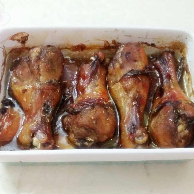 香蒜蕃茄烤鸡腿