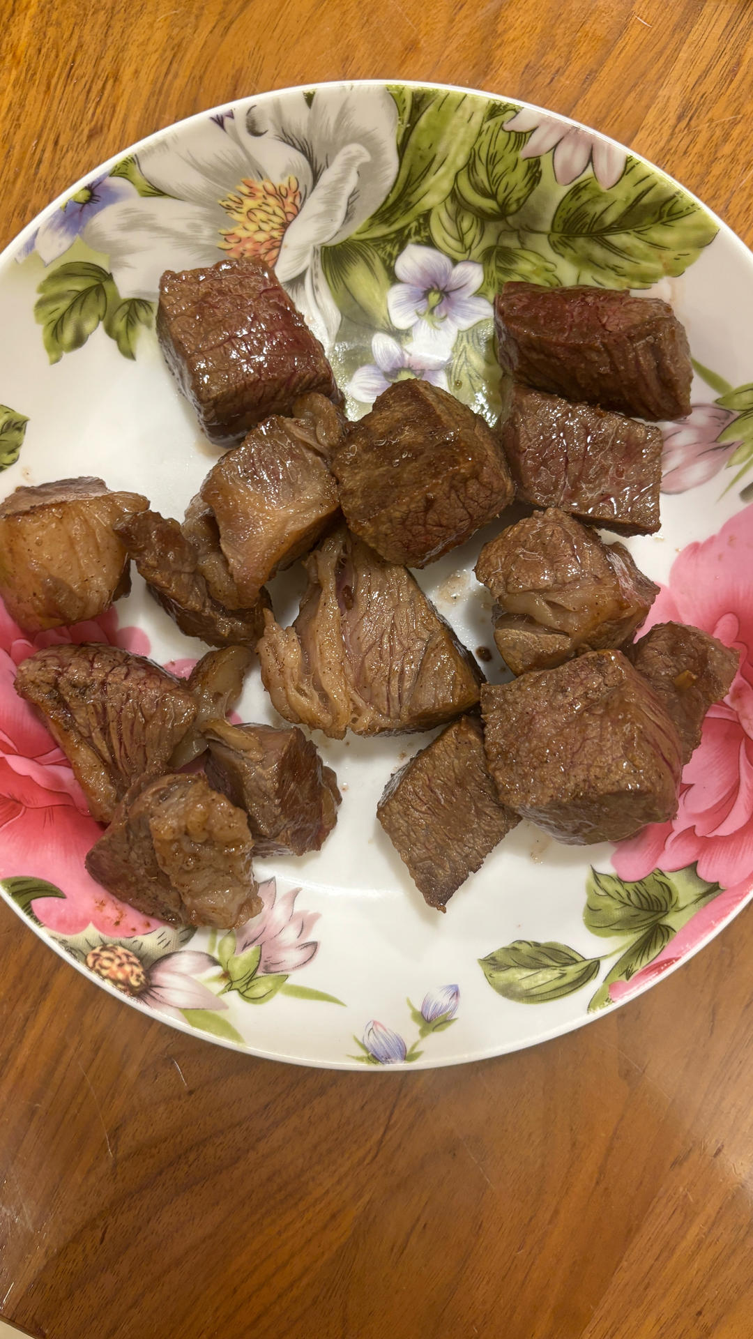 雪花牛肉粒和青豆酱