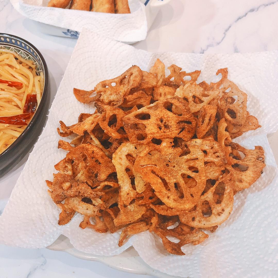 🔥比薯片还好吃百倍的❗️喀吱脆的椒盐孜然藕片