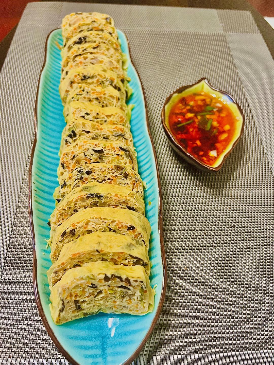 美味豆皮鸡胸肉蔬菜卷（减肥餐）