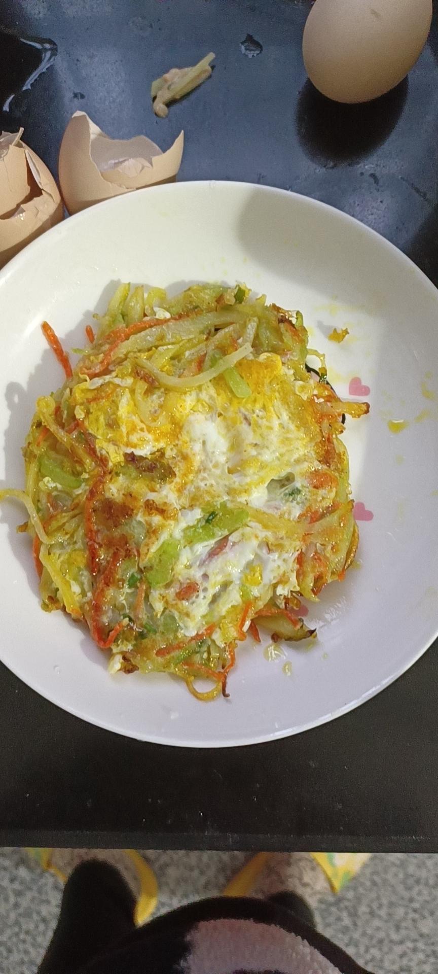 小吃糕点-蔬菜鸡蛋饼