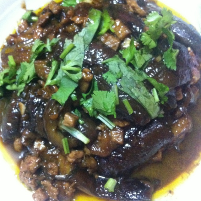 酱香肉末烧茄子