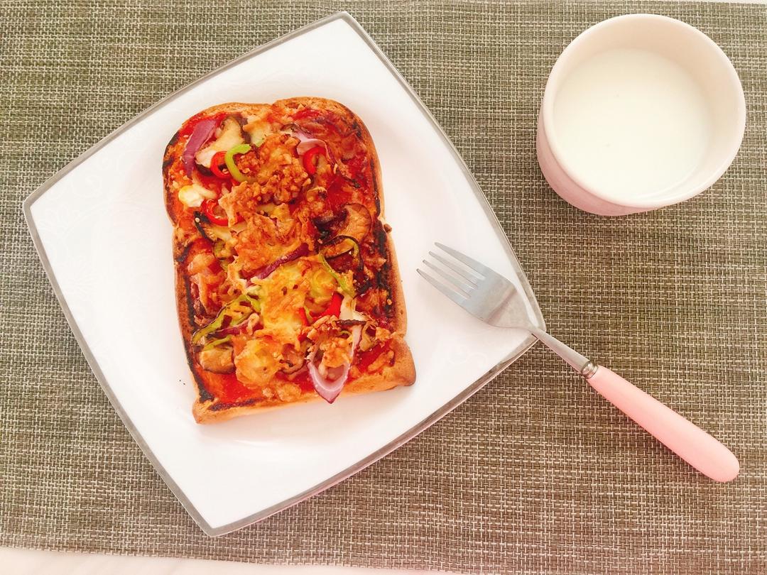 吐司培根小批萨