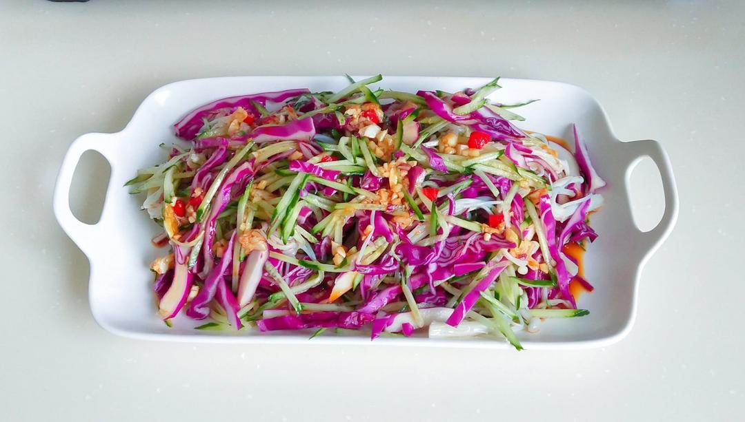 紫甘蓝拌豆腐丝