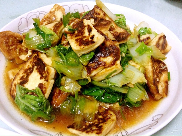 小白菜炒豆腐