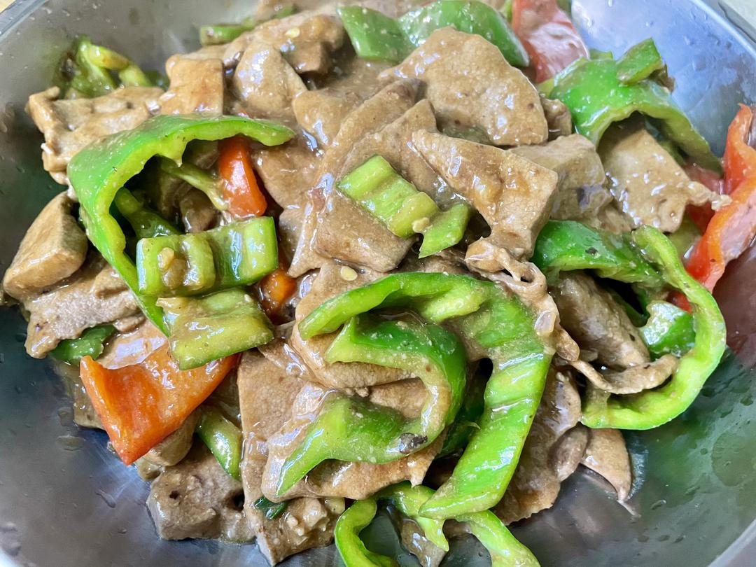 豆鼓尖椒炒猪肝