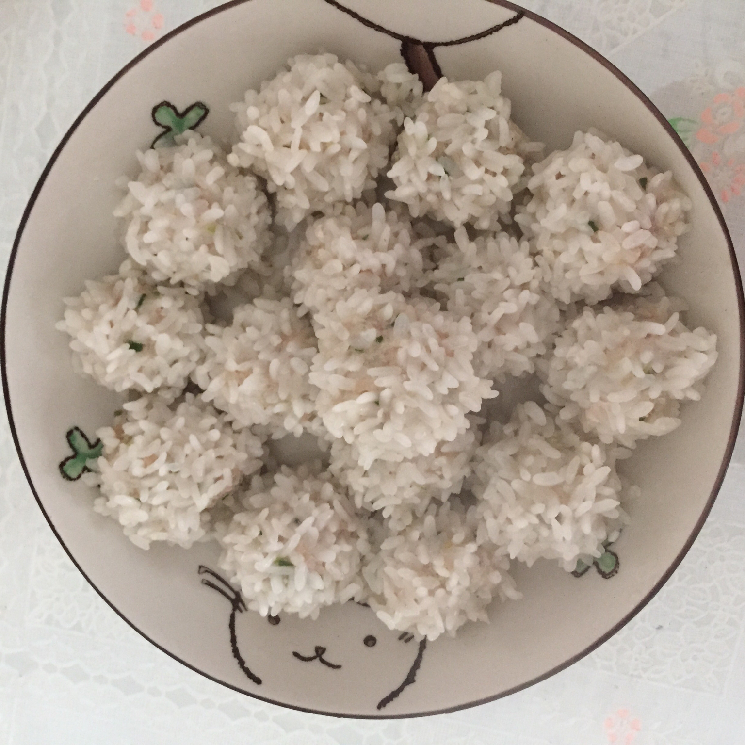 与伱偕老做的糯米肉圆子