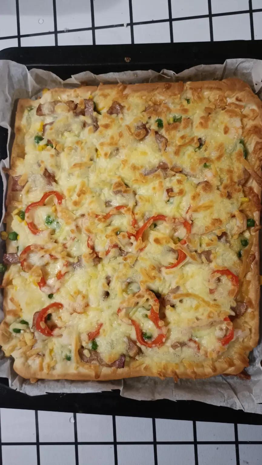 鲜虾披萨-亲测最棒的饼底！
