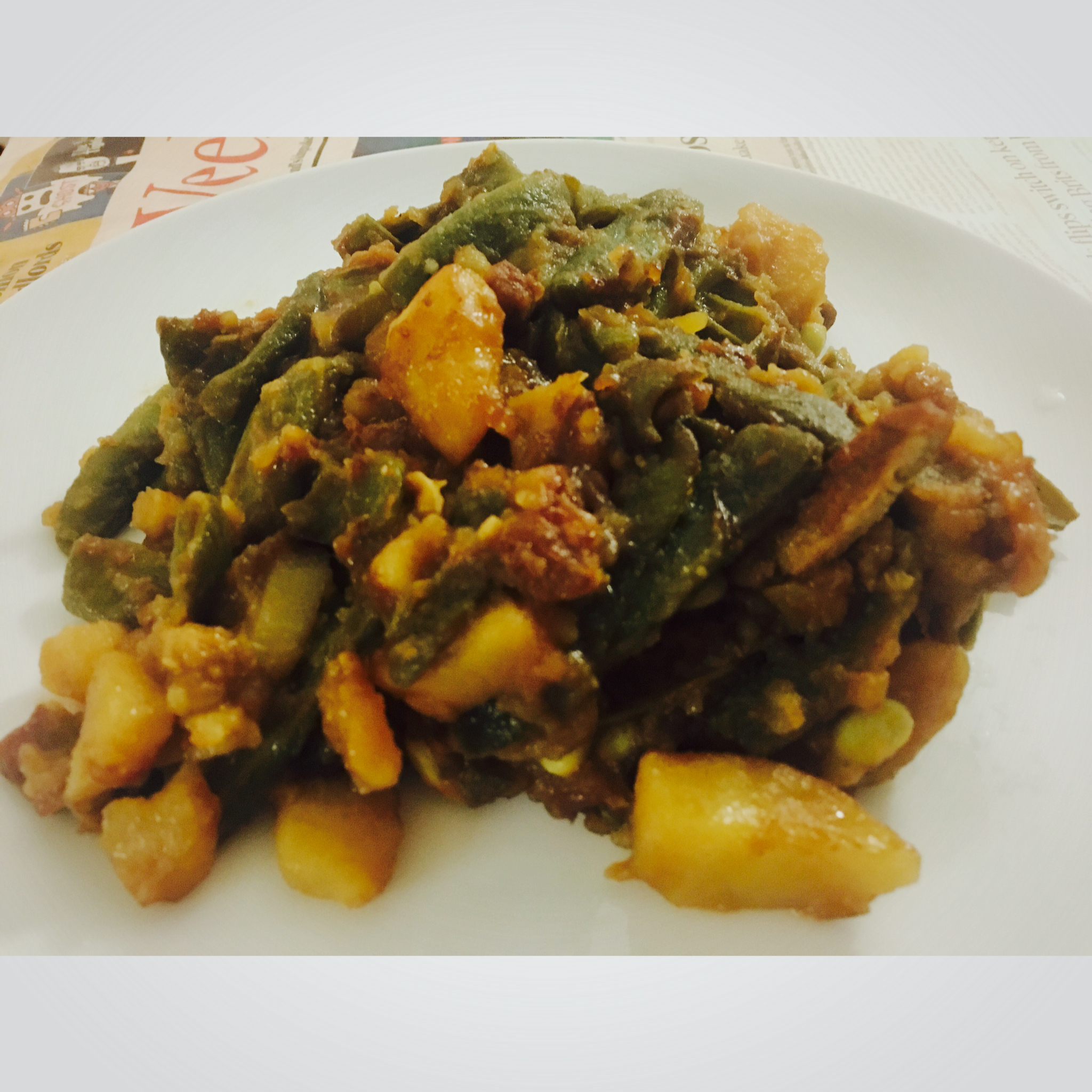 土豆炖豆角