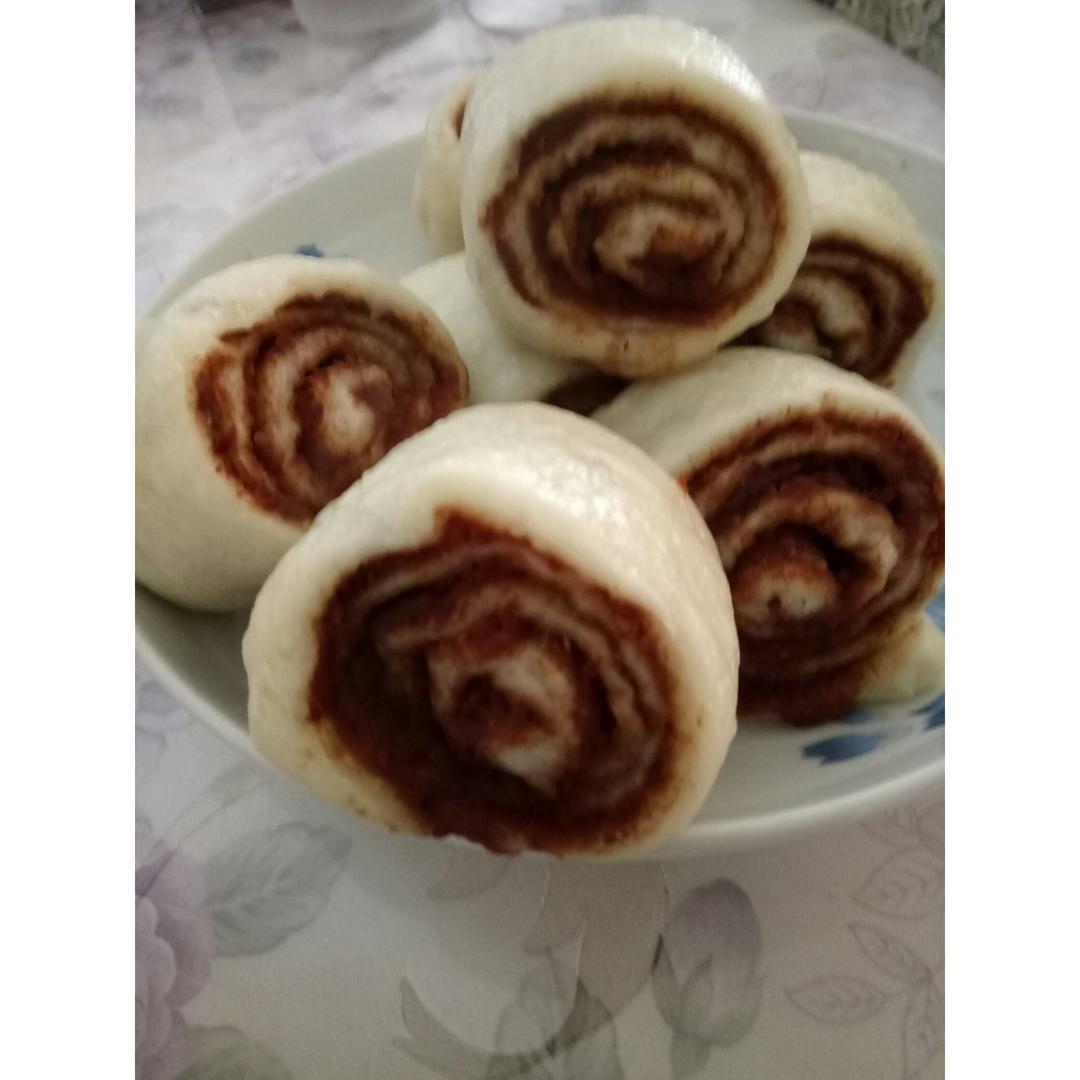 红豆沙馒头卷
