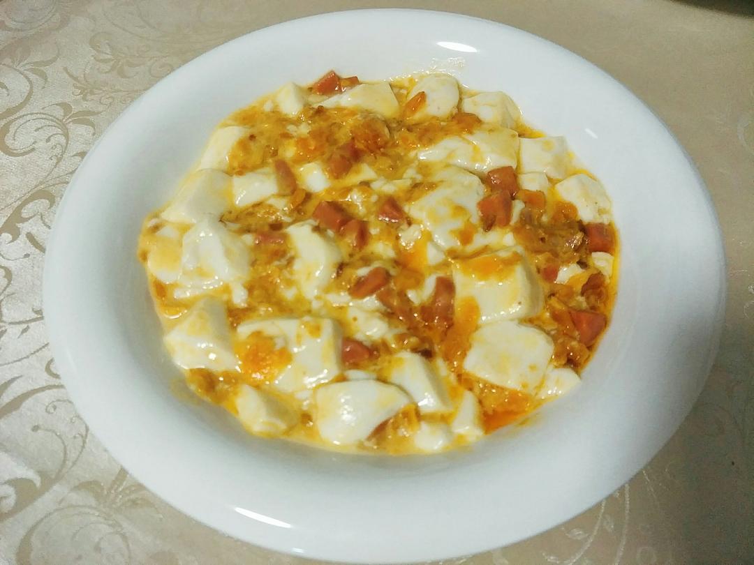 老丁的私房菜-蟹黄豆腐