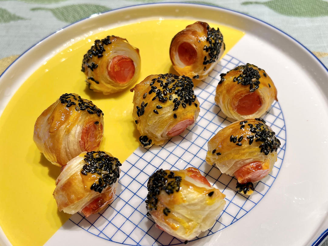 手抓饼版可颂火腿卷