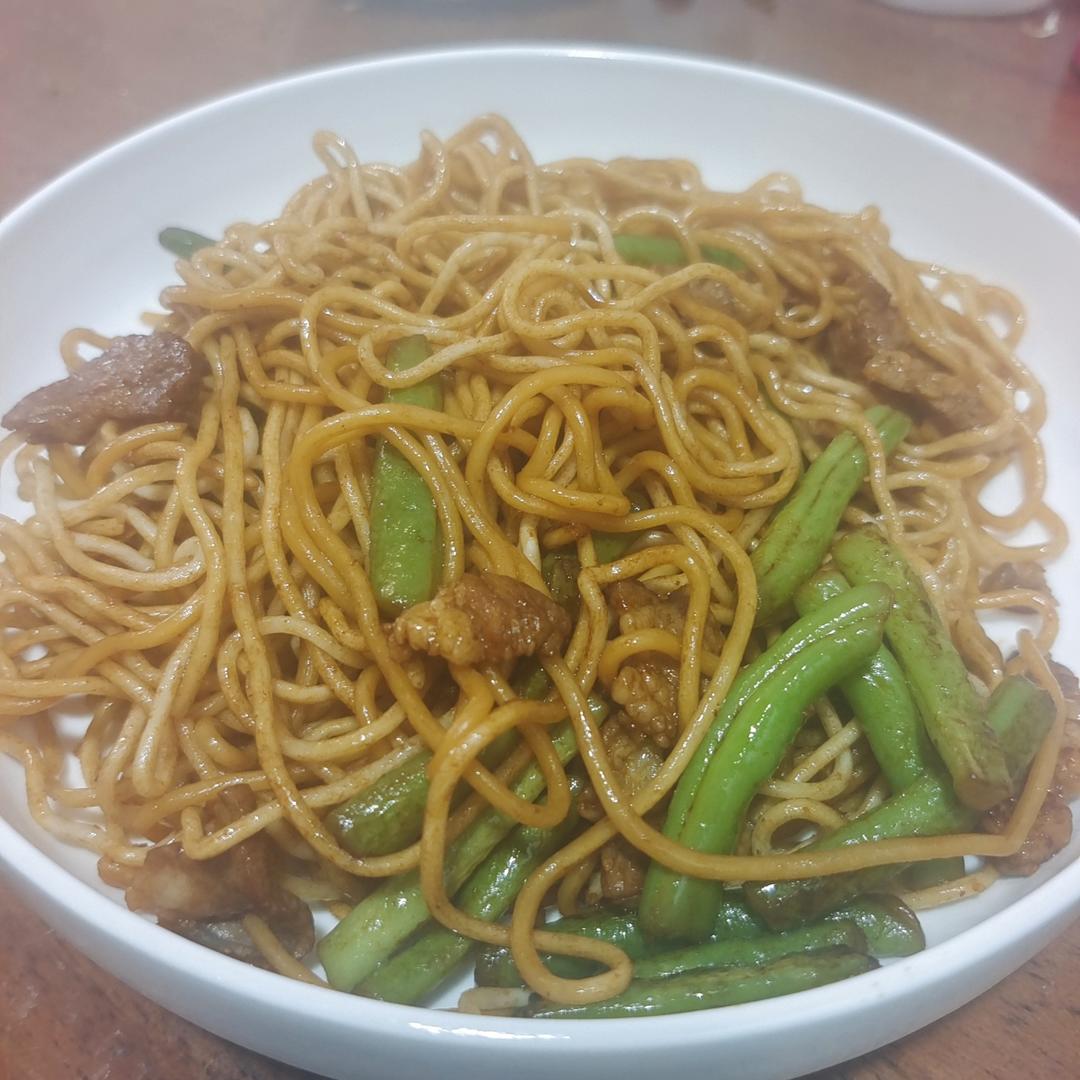 地道老北京扁豆焖面 豆角焖面 太好吃小心吃撑哦