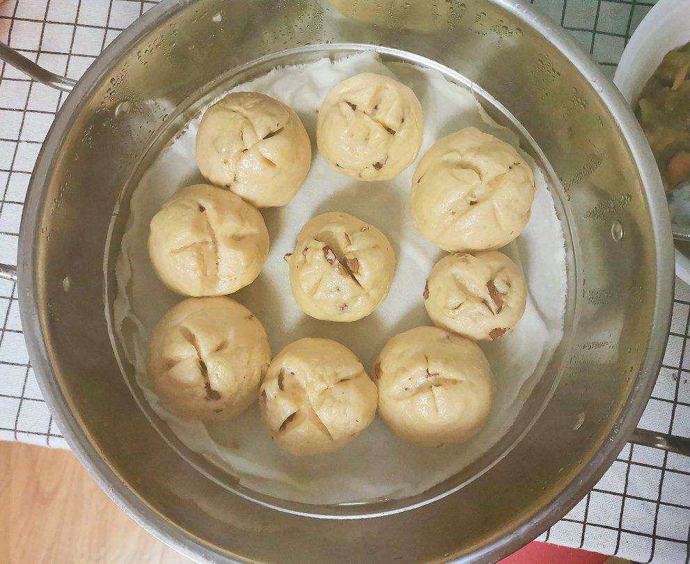 一次发酵红枣开花馒头