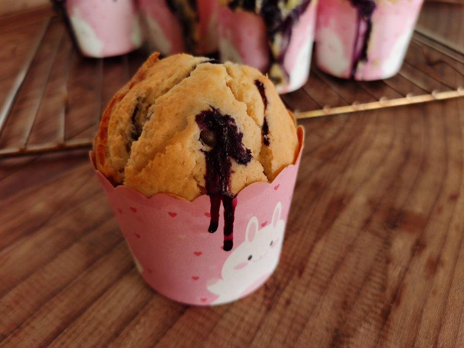 超简单【爆浆蓝莓玛芬蛋糕】