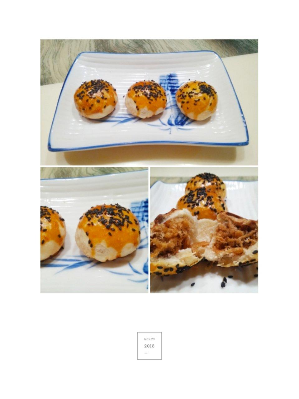 喷香喷香的肉松饼