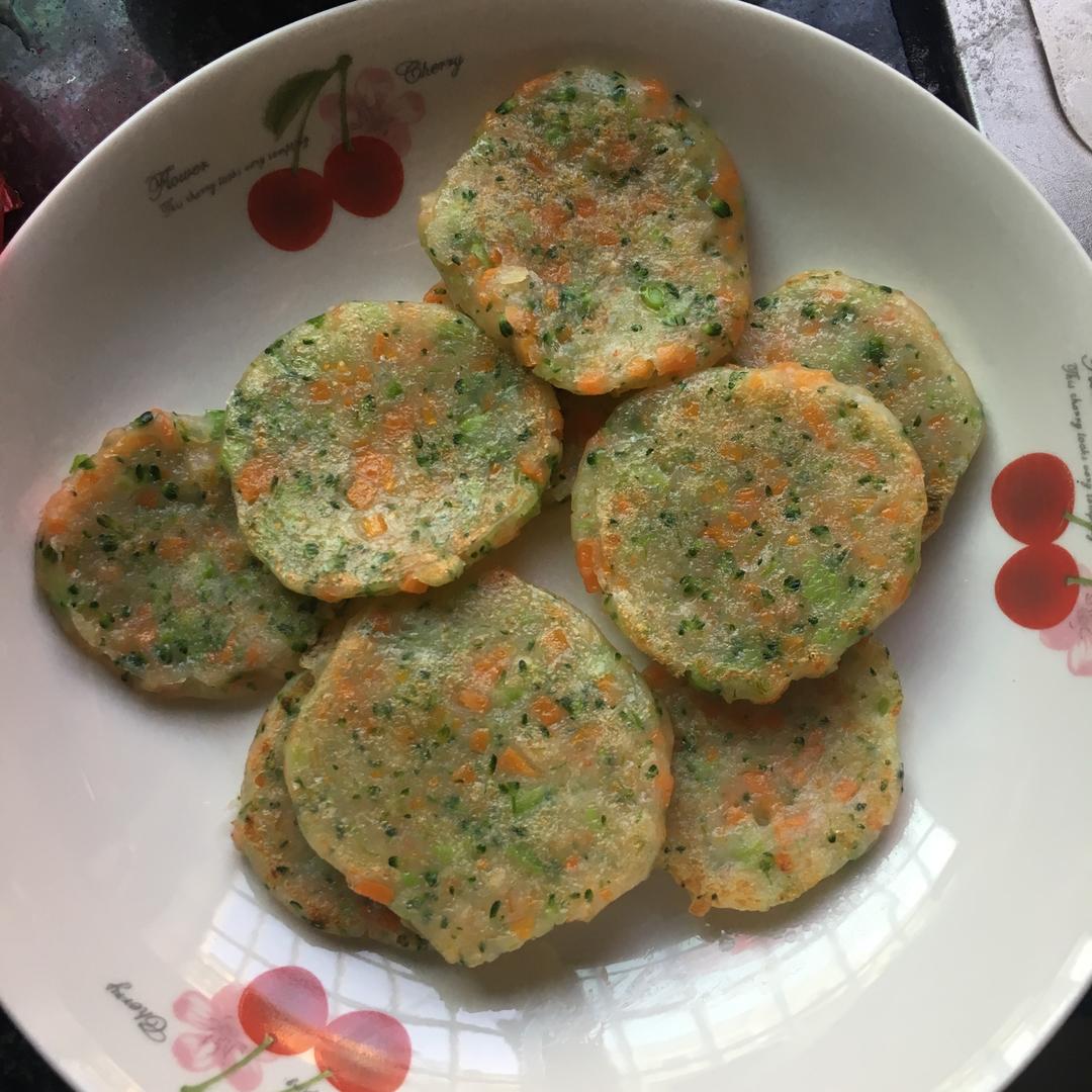 宝宝辅食蔬菜虾饼的做法 步骤4