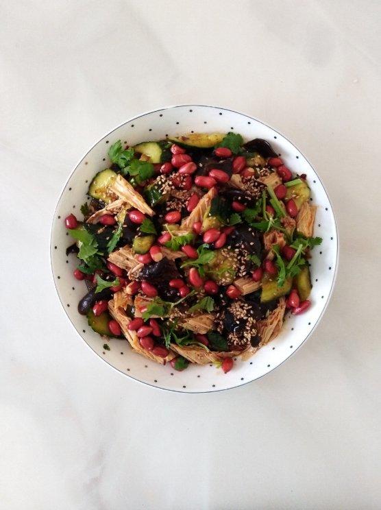 凉拌腐竹木耳黄瓜