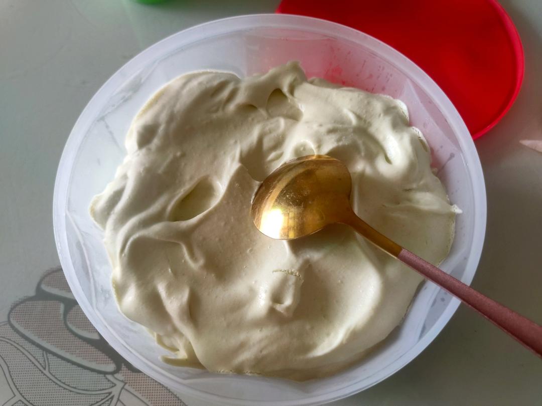 淡奶油粉版浓郁奶香无渣冰淇淋（熟蛋且无需搅拌）