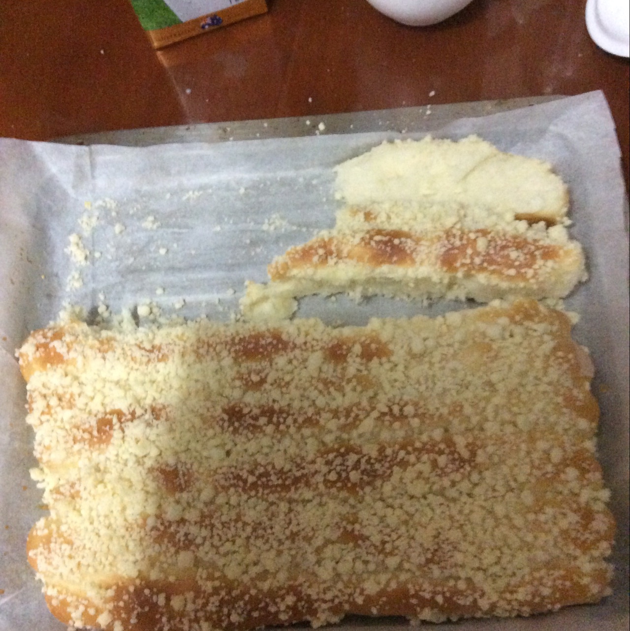 奶香酥粒排包