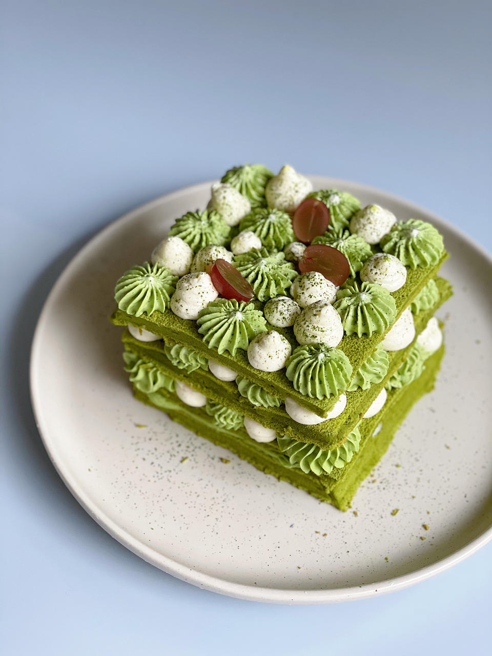 抹茶奶油蛋糕—做法简单颜值超高