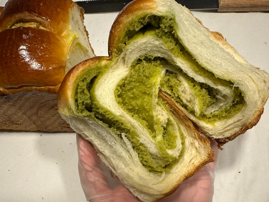【奶酥吐司】｜抹茶+可可两种口味｜简单快手版