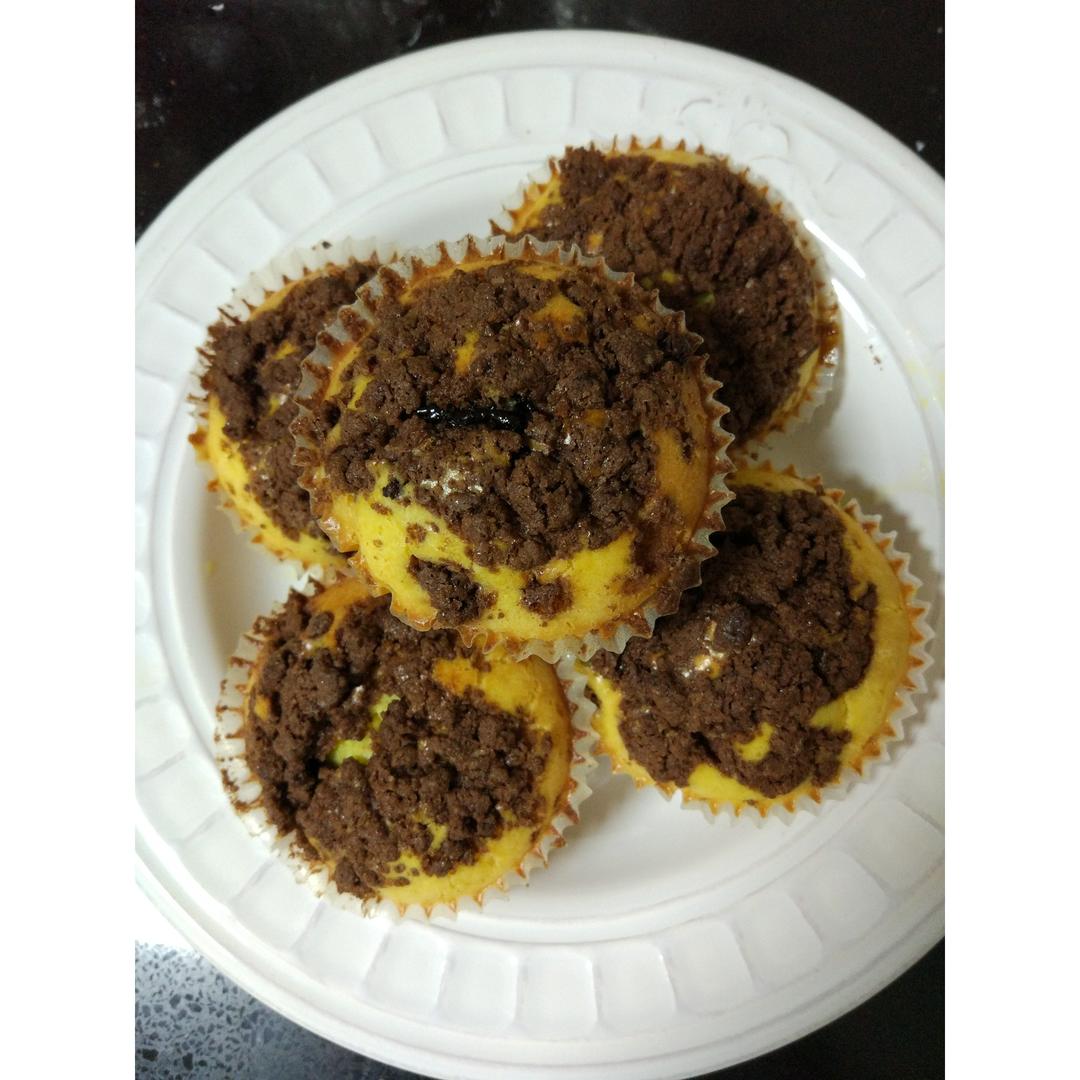 巧克力酥顶玛芬蛋糕 Choc Chip Muffins
