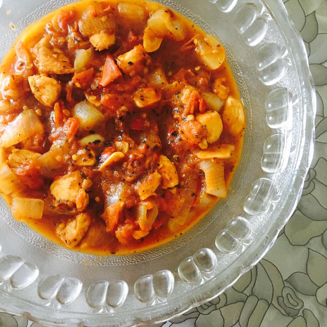 番茄炖鸡胸丨健康·三餐