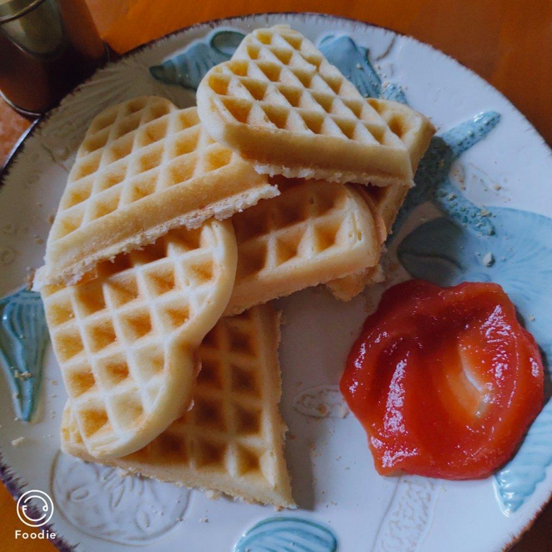 红糖麻薯华夫饼