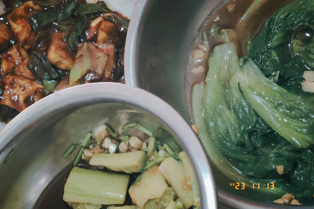 葱烧豆腐