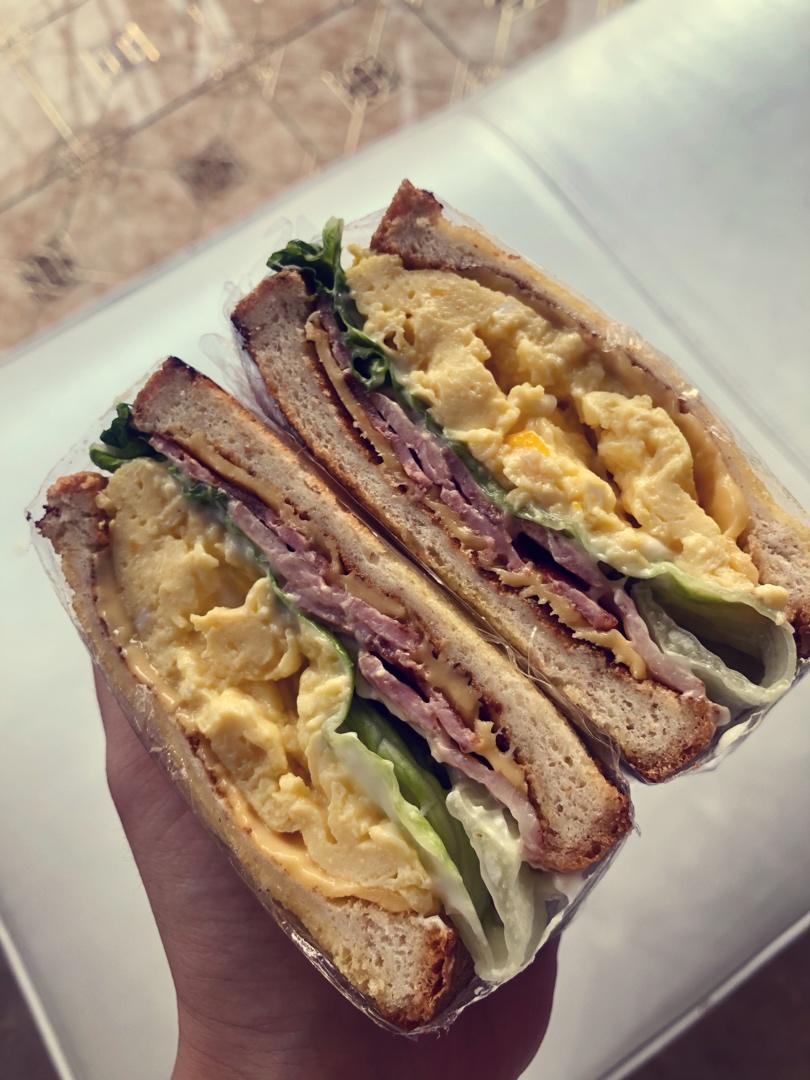 网红EGG DROP芝士厚蛋烧三明治 🥪『平底锅美食』