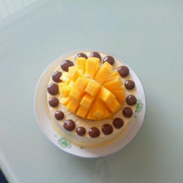 料超足的芒果慕斯蛋糕