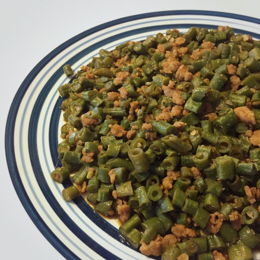 肉沫豆角下饭菜